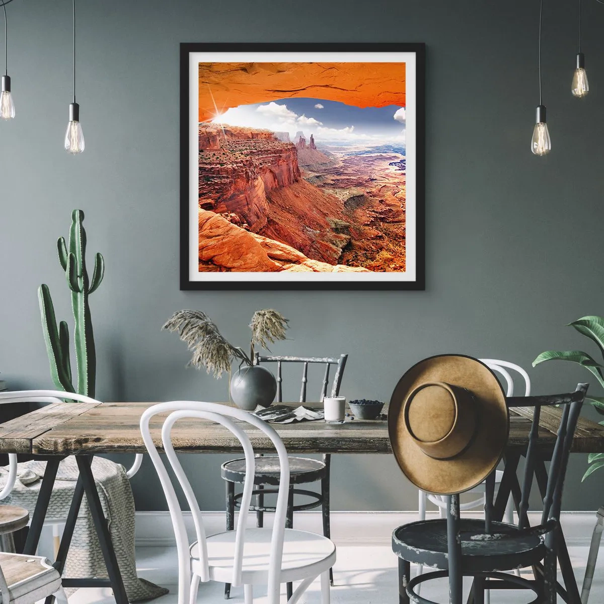 Affiche dans un cadre noir - Poster - Sculpté par la nature elle-même - 60x60 cm