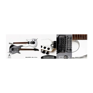 Échantillon de Papier Peint Autocollant Deluxe Sticker - Harmonie des formes - Musique, Guitare électrique, Un instrument de musique - 100x30 cm