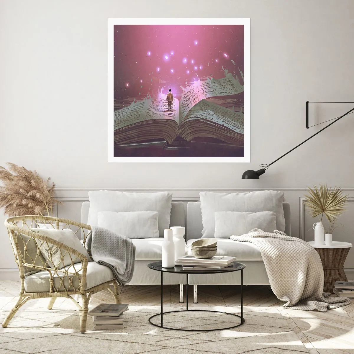 Affiche - Poster - Invitation à un autre monde - lisez ! - 40x40 cm