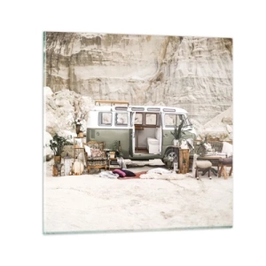 Impression sur verre - Image sur verre - Il est temps de commencer le voyage - 30x30 cm