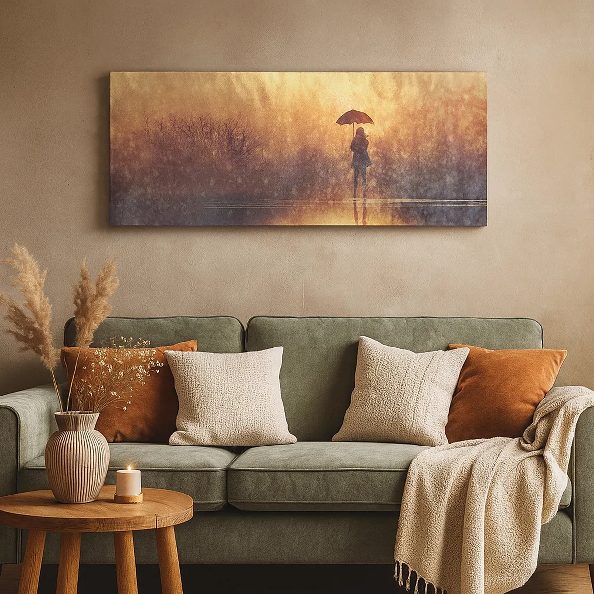 Impression sur toile - Image sur toile - Je sens que quelqu'un me regarde - 30x30 cm