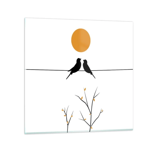 Impression sur verre - Image sur verre - Soirée pour rossignols - 50x50 cm