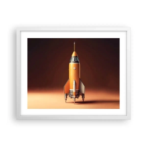 Affiche dans un cadre blanc - Poster - Ça commence par un rêve - 50x40 cm