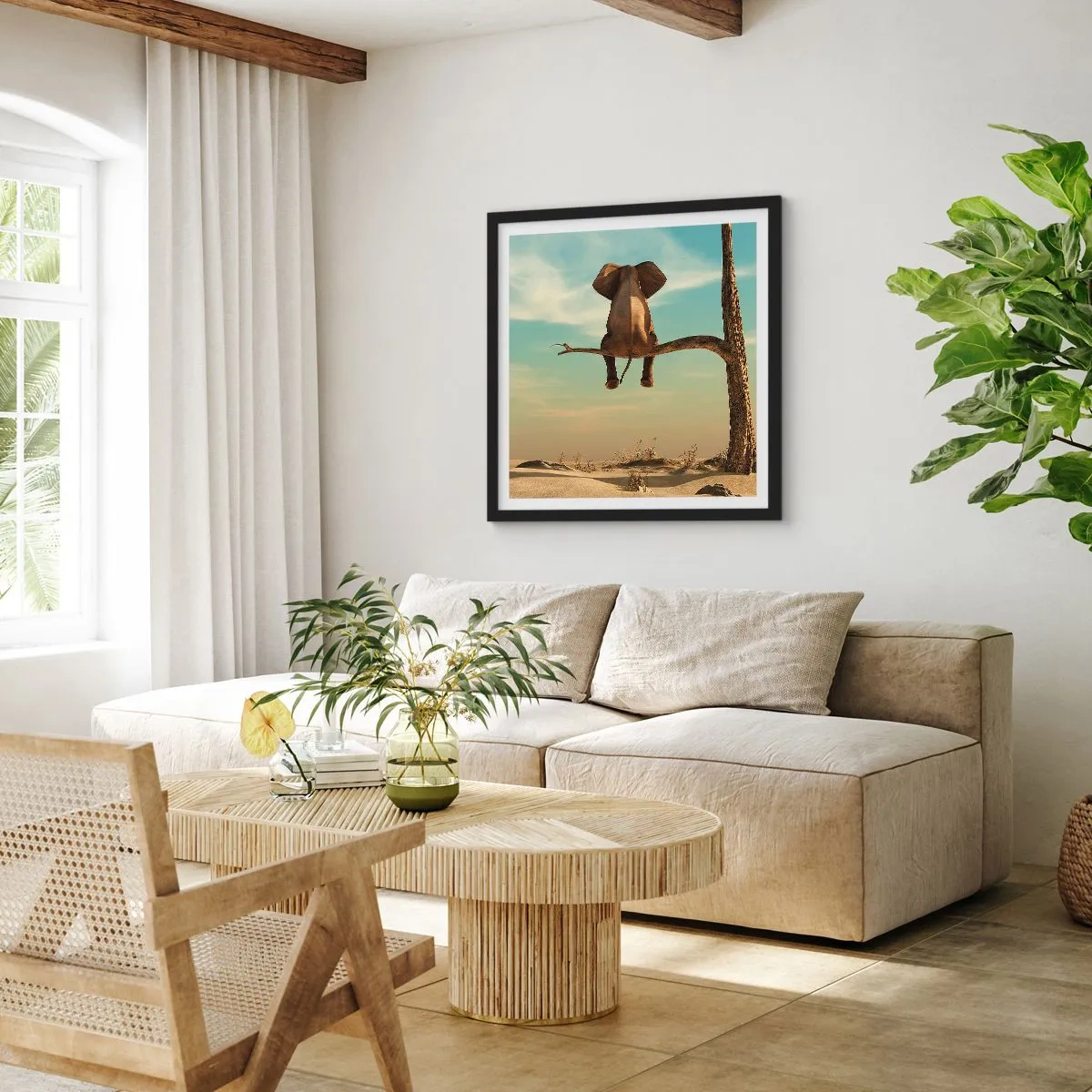 Affiche dans un cadre noir - Poster - Nouveau point de vue - 60x60 cm