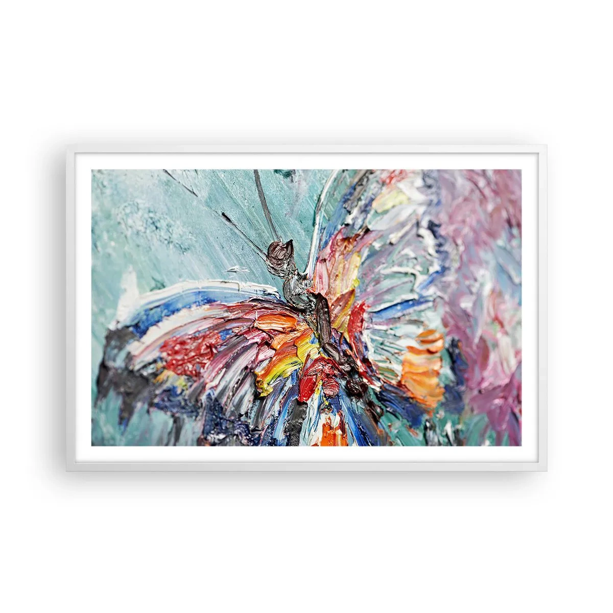 Affiche dans un cadre blanc - Poster - Peint par nature - 91x61 cm