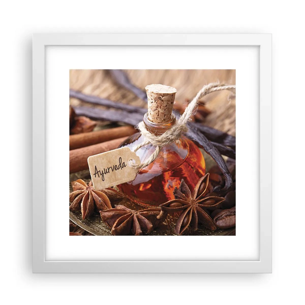 Affiche dans un cadre blanc - Poster - Vers l'unité du corps et de l'esprit - 30x30 cm