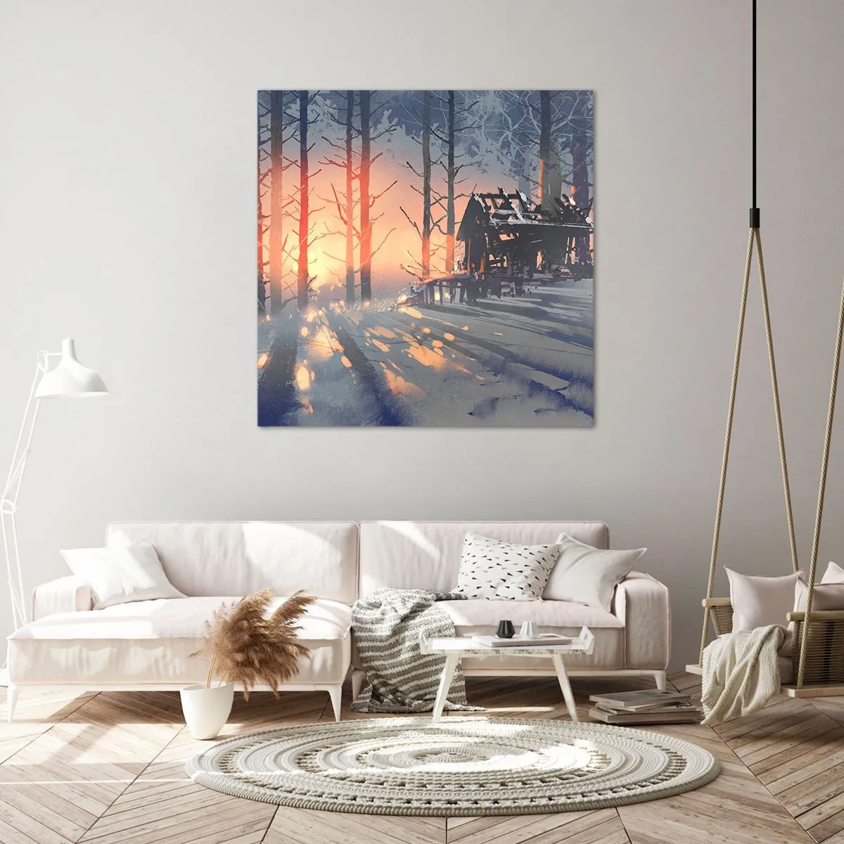 Impression sur toile - Image sur toile - Seul le soleil regarde ici - 50x50 cm