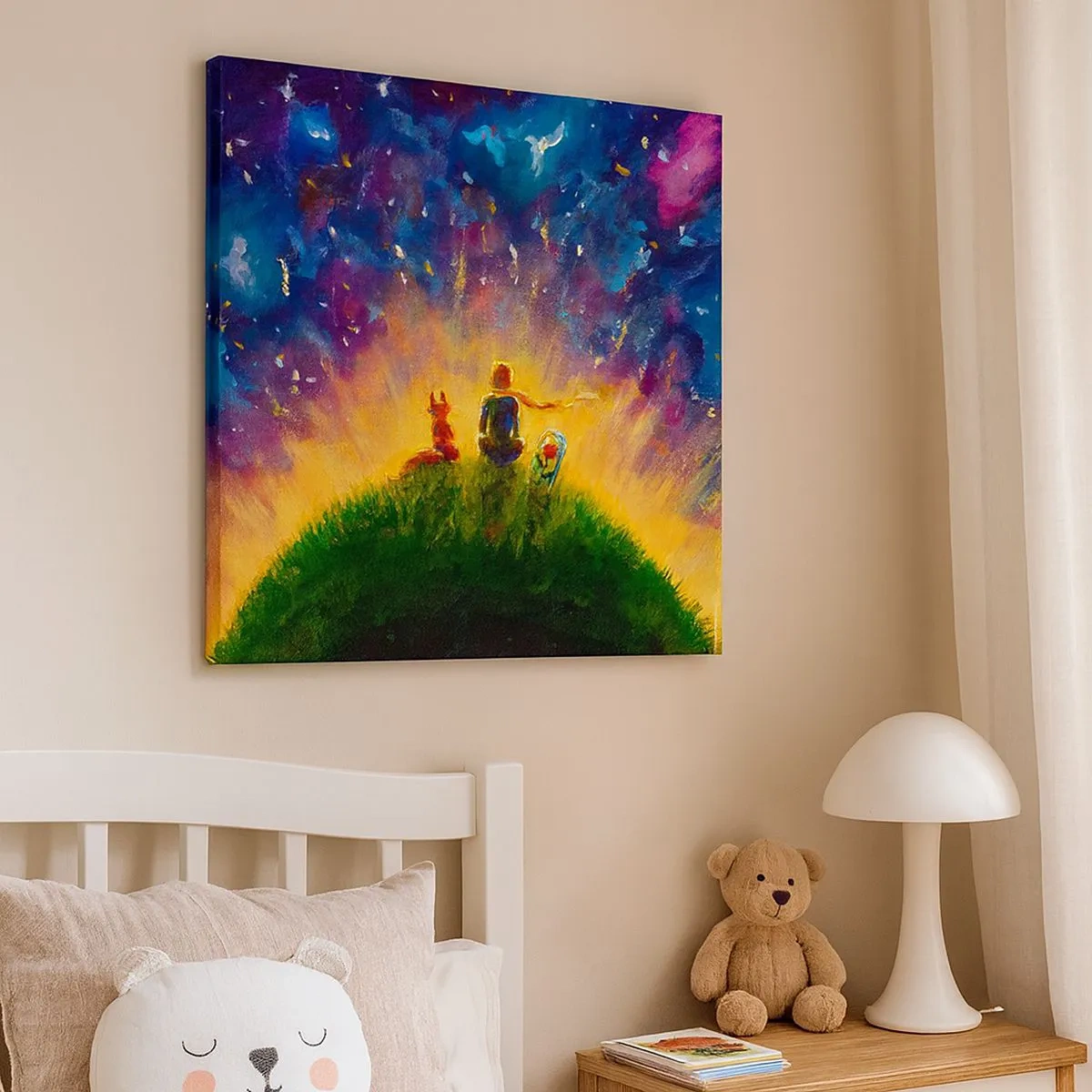 Impression sur toile - Image sur toile - Amour et amitié - le monde entier - 30x30 cm