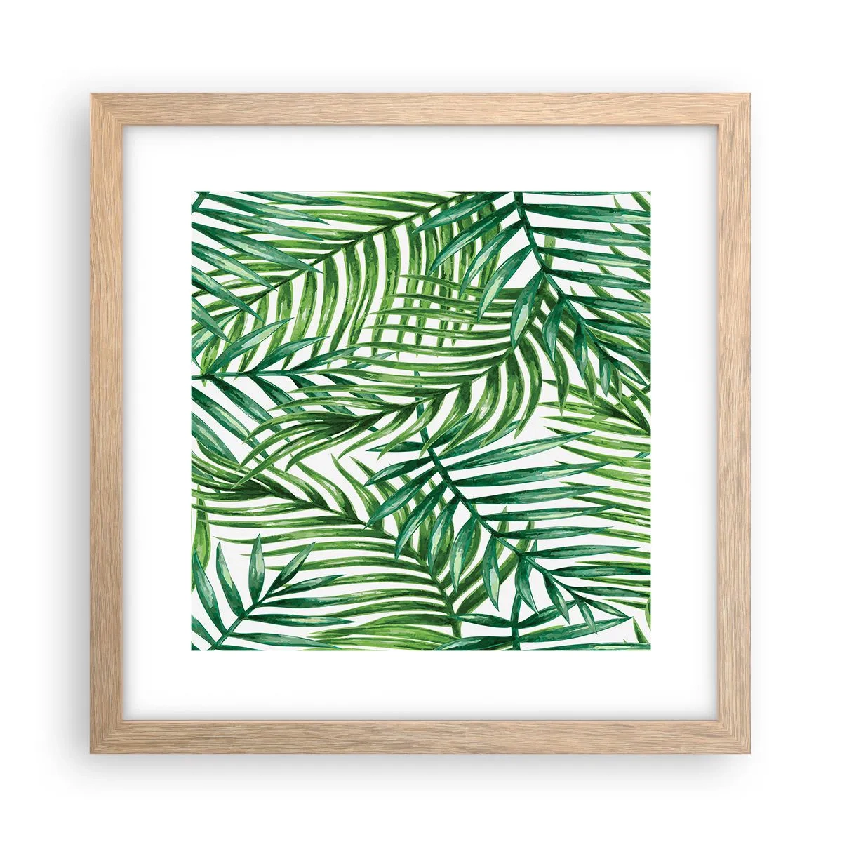 Affiche dans un chêne clair - Poster - Sous la canopée verte - 30x30 cm