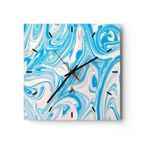 Horloge murale - Pendule murale - Bassin turquoise - 40x40 cm