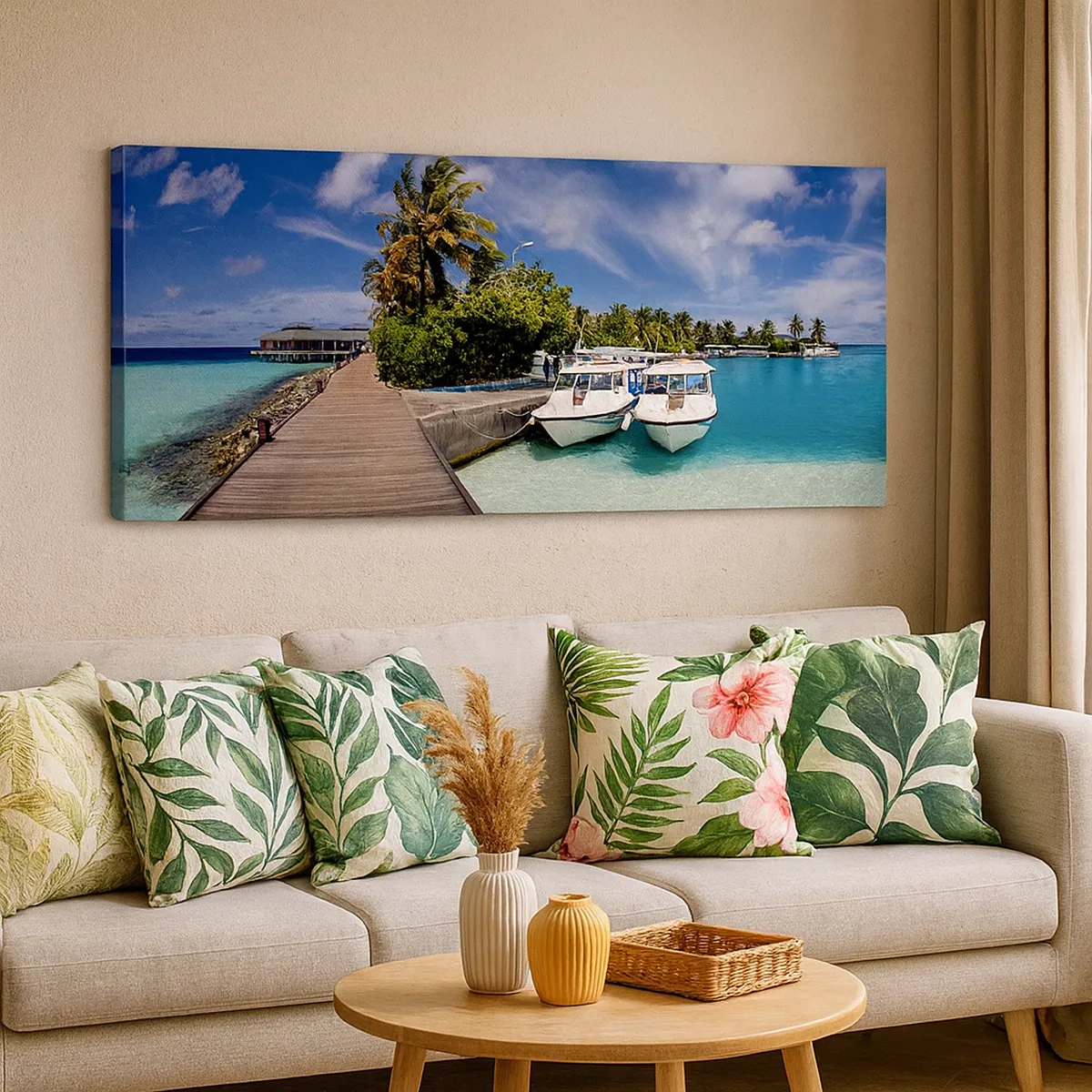 Impression sur toile - Image sur toile - Et cependant, le paradis existe bien - 30x30 cm