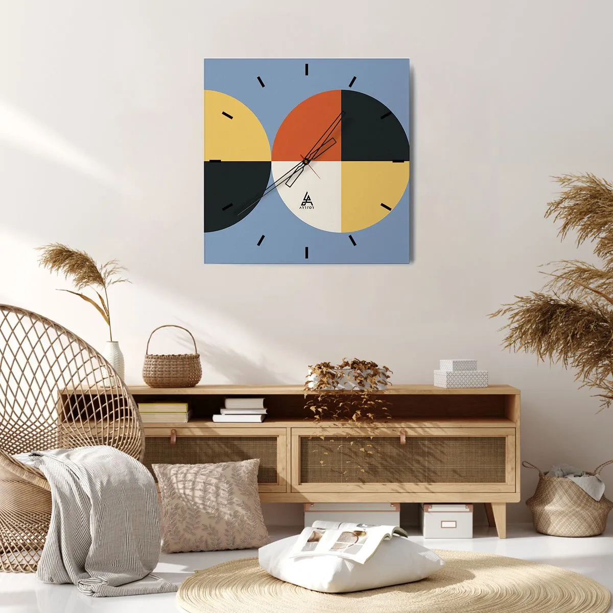Horloge murale - Pendule murale - Regarde et compte - 30x30 cm