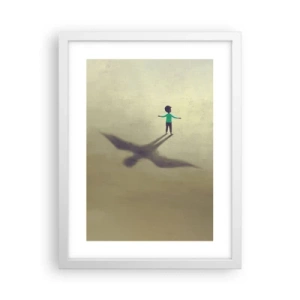 Affiche dans un cadre blanc - Poster - Héros du futur - 30x40 cm