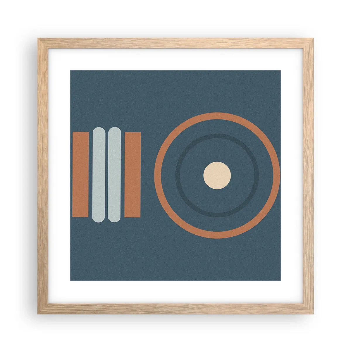 Affiche dans un chêne clair - Poster - Essence des choses - 40x40 cm