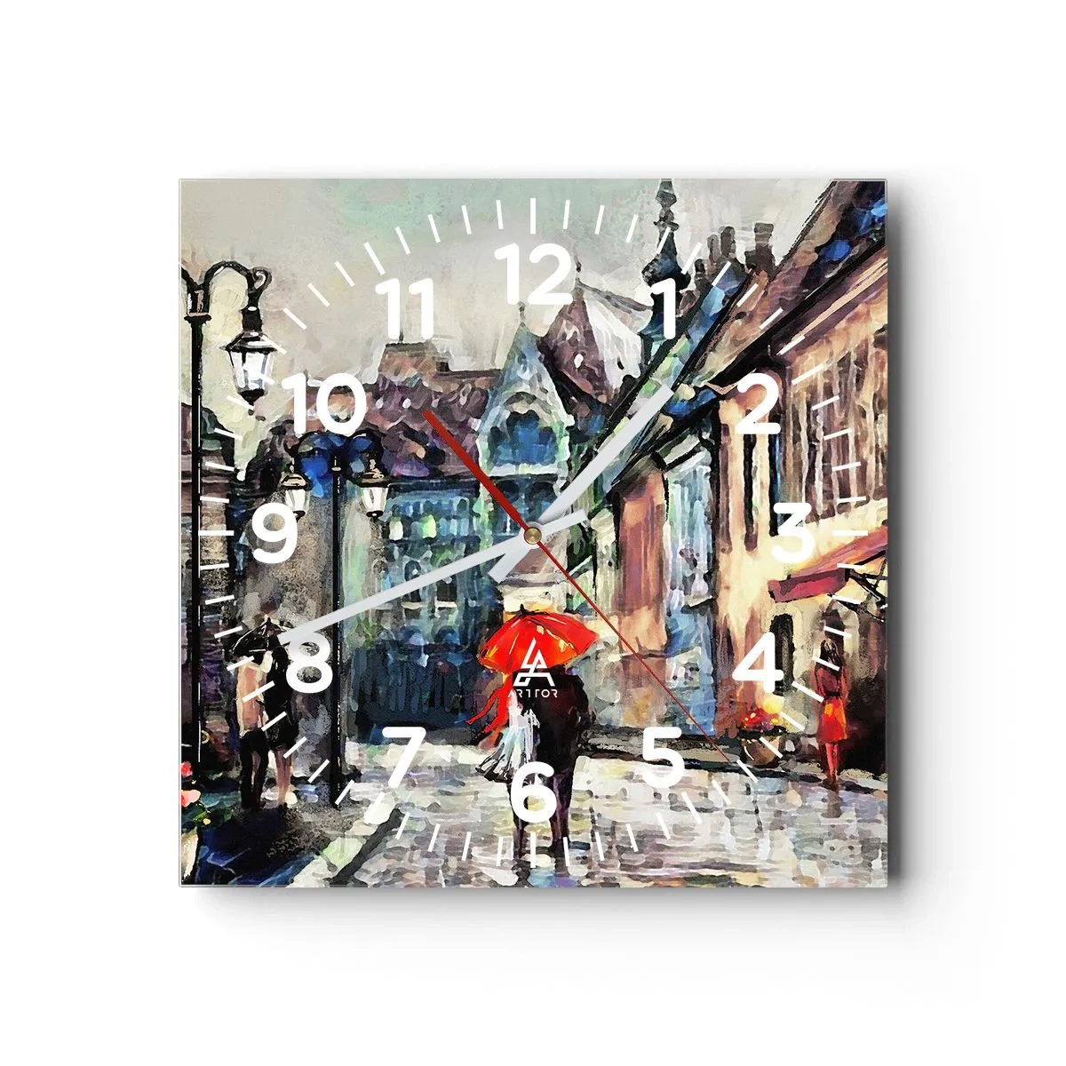 Horloge murale - Pendule murale - Pluie pour deux - 40x40 cm