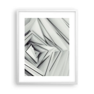 Affiche dans un cadre blanc - Poster - Bourgeon d’angles vifs - 40x50 cm
