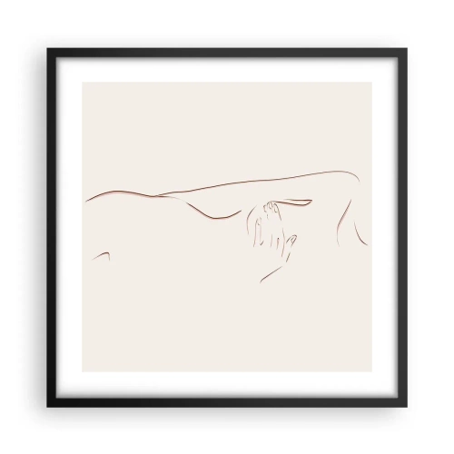 Affiche dans un cadre noir - Poster - La forme du désir - 50x50 cm