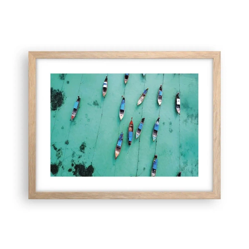 Affiche dans un chêne clair - Poster - Dans une attente jouyeuse - 40x30 cm