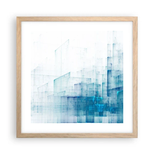 Affiche dans un chêne clair - Poster - Comment l’espace s’est formé - 40x40 cm