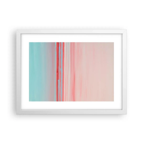 Affiche dans un cadre blanc - Poster - Abstraction à l'aube - 40x30 cm