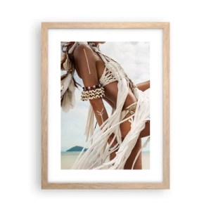 Affiche dans un chêne clair - Poster - Prêtresse du soleil - 30x40 cm