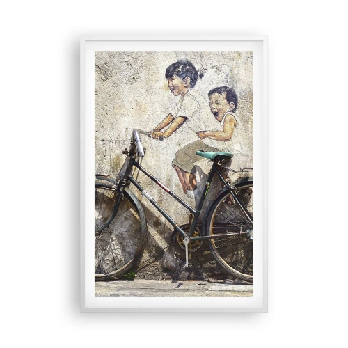 Affiche dans un cadre blanc - Poster - Vrai ou faux? - 61x91 cm