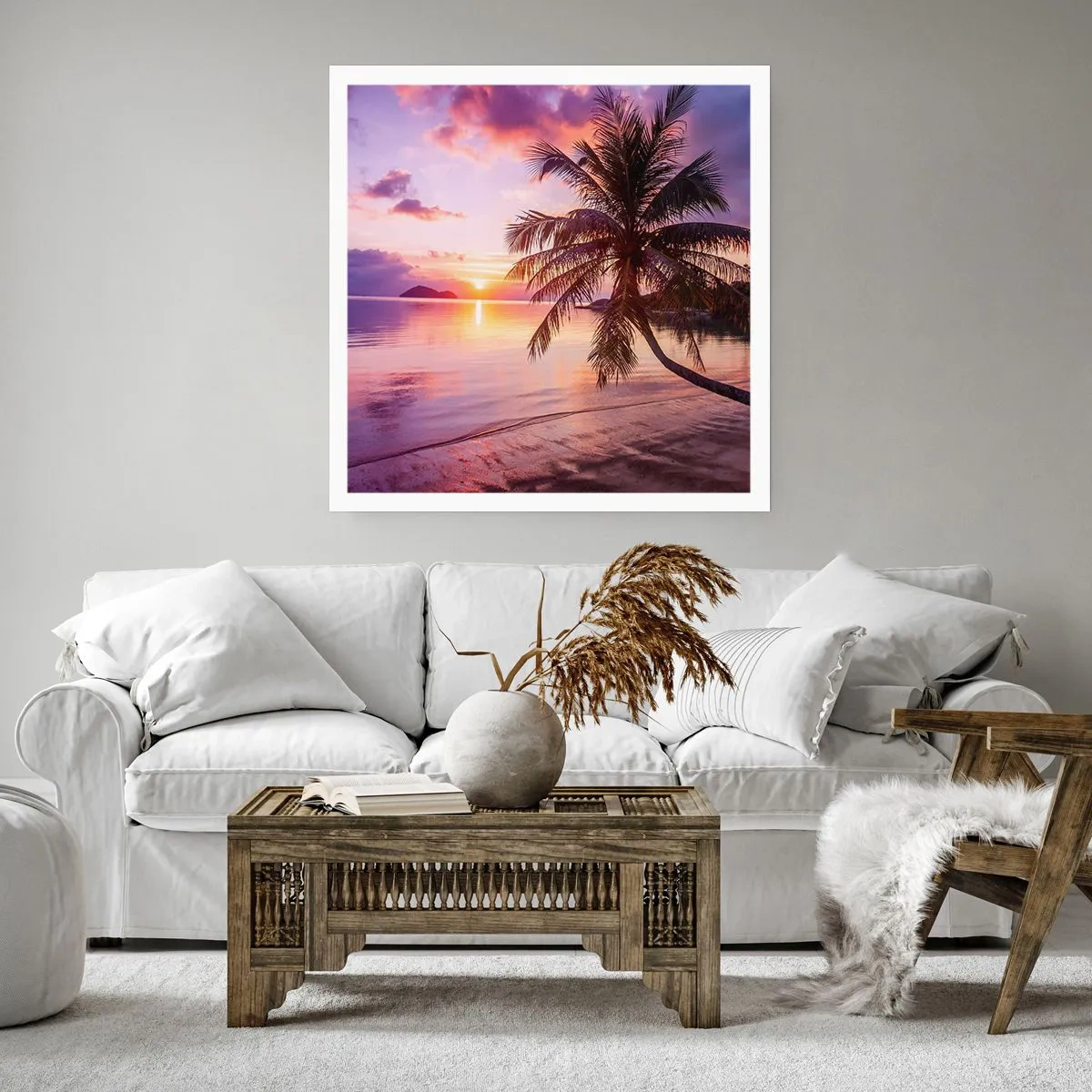 Affiche - Poster - Le bonheur à l'horizon - 30x30 cm