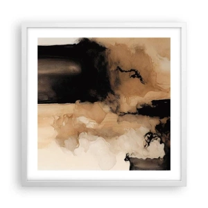 Affiche dans un cadre blanc - Poster - Une abstraction intrigante - 50x50 cm
