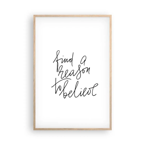 Affiche dans un chêne clair - Poster - C'est possible - 61x91 cm