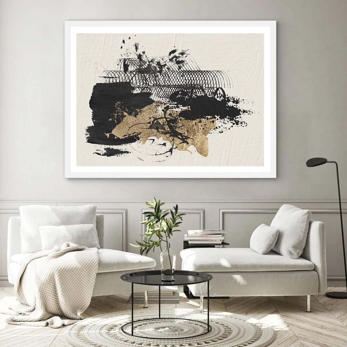 Affiche dans un cadre blanc - Poster - Composer avec passion - 40x30 cm