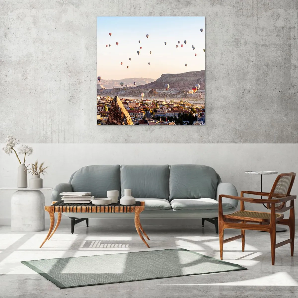 Impression sur verre - Image sur verre - Comme des navires dans le ciel - 70x70 cm