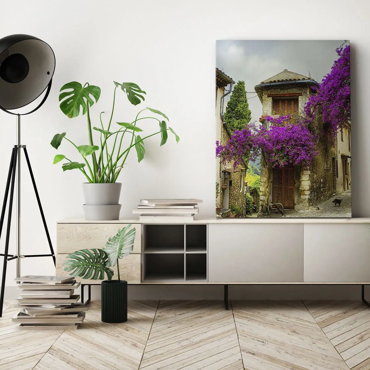 Impression sur toile - Image sur toile - Sous un dais fleuri - 45x80 cm