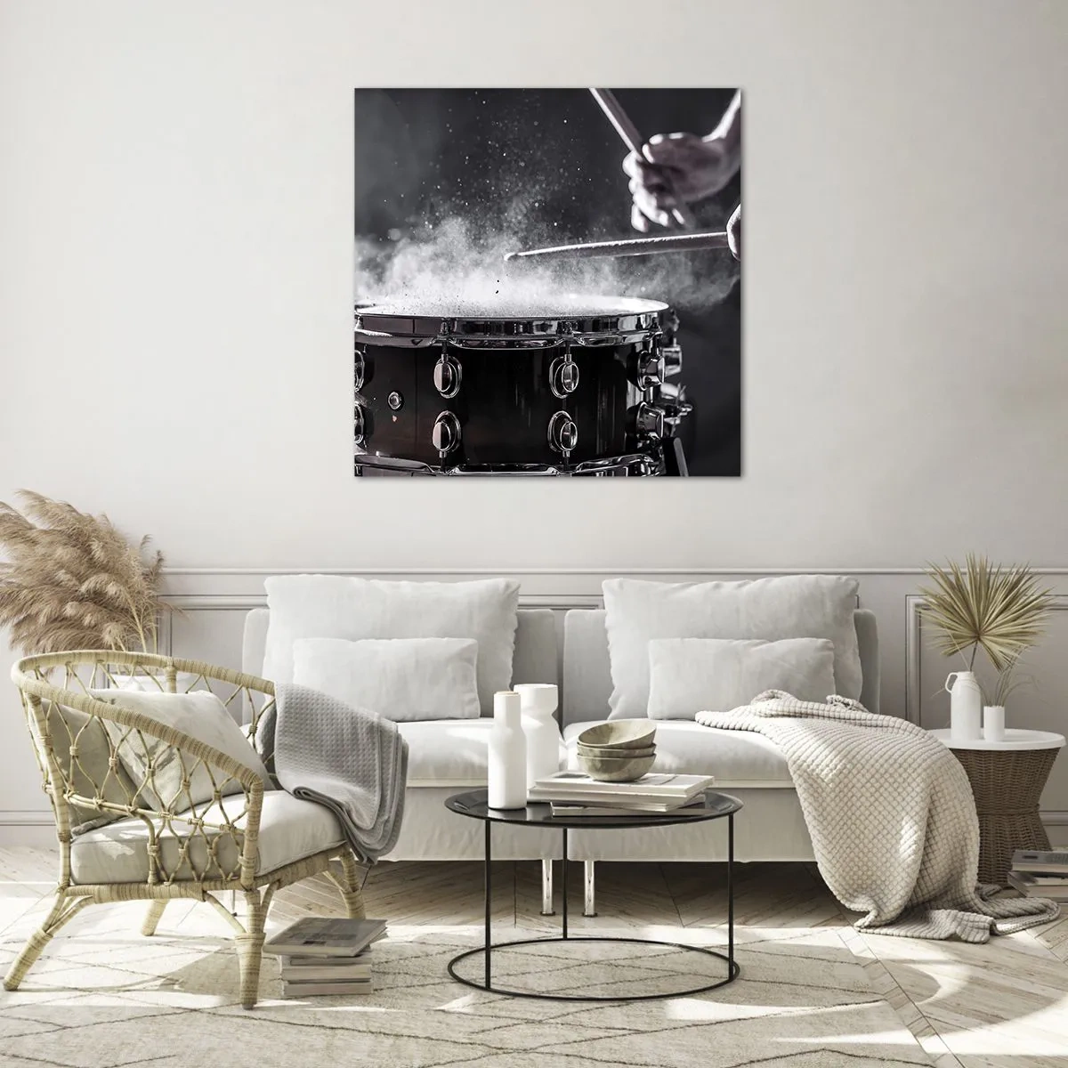 Impression sur verre - Image sur verre - Tempo de la musique - 40x40 cm