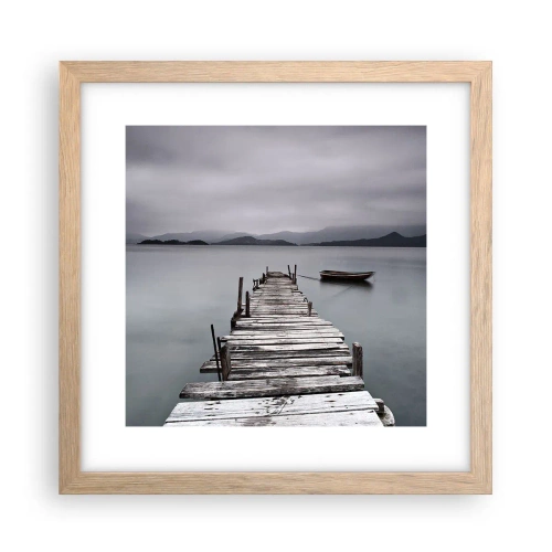 Affiche dans un chêne clair - Poster - Tu peux partir demain - 30x30 cm