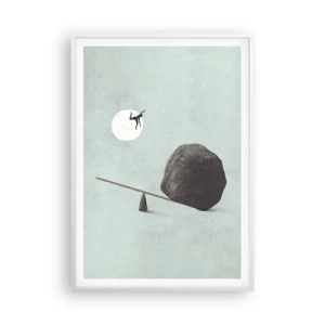 Affiche dans un cadre blanc - Poster - Réalisation de ses rêves - 70x100 cm