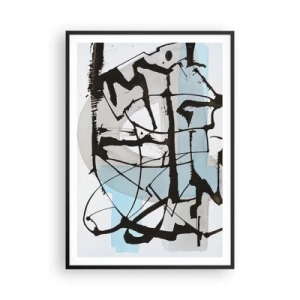 Affiche dans un cadre noir - Poster - Bleu malgré tout - 70x100 cm