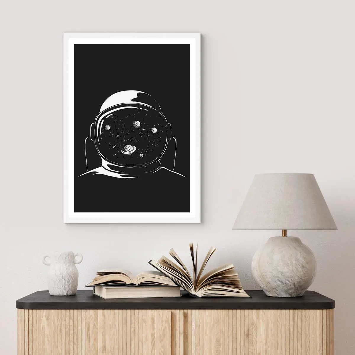 Affiche dans un cadre blanc - Poster - Sympa la vue - 30x40 cm