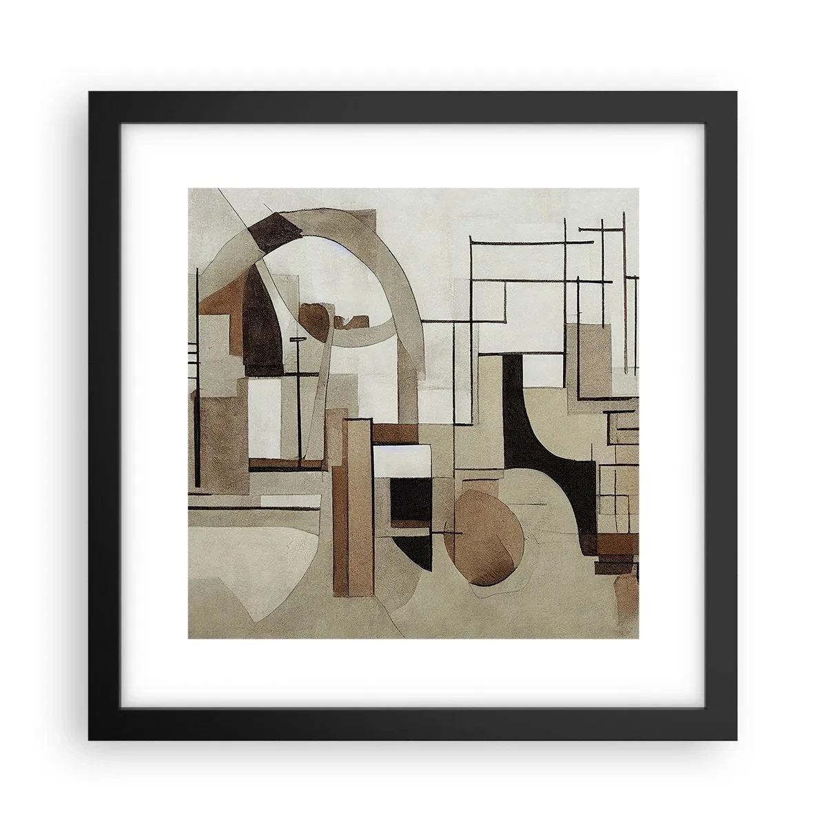 Affiche dans un cadre noir - Poster - Paysage urbain 2.0 - 30x30 cm