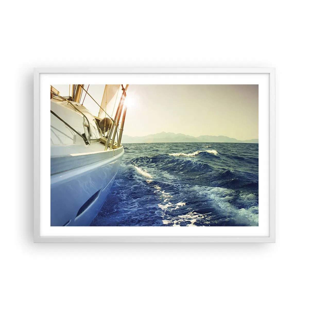 Affiche dans un cadre blanc - Poster - Suite à l'aventure - 70x50 cm