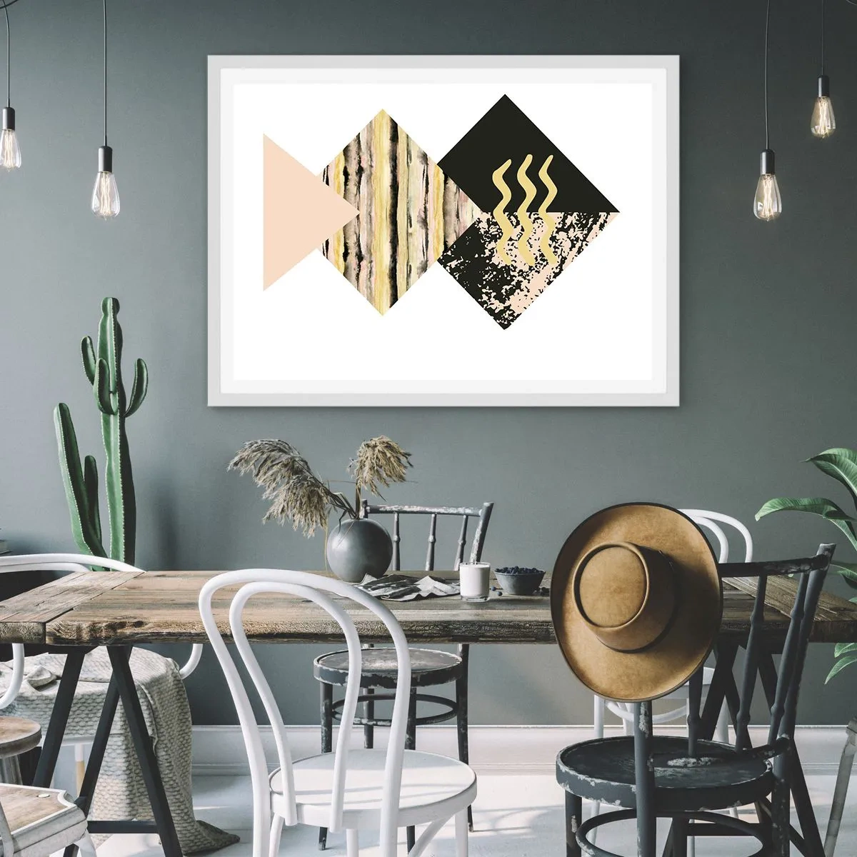 Affiche dans un cadre blanc - Poster - Pas si simple - 50x40 cm