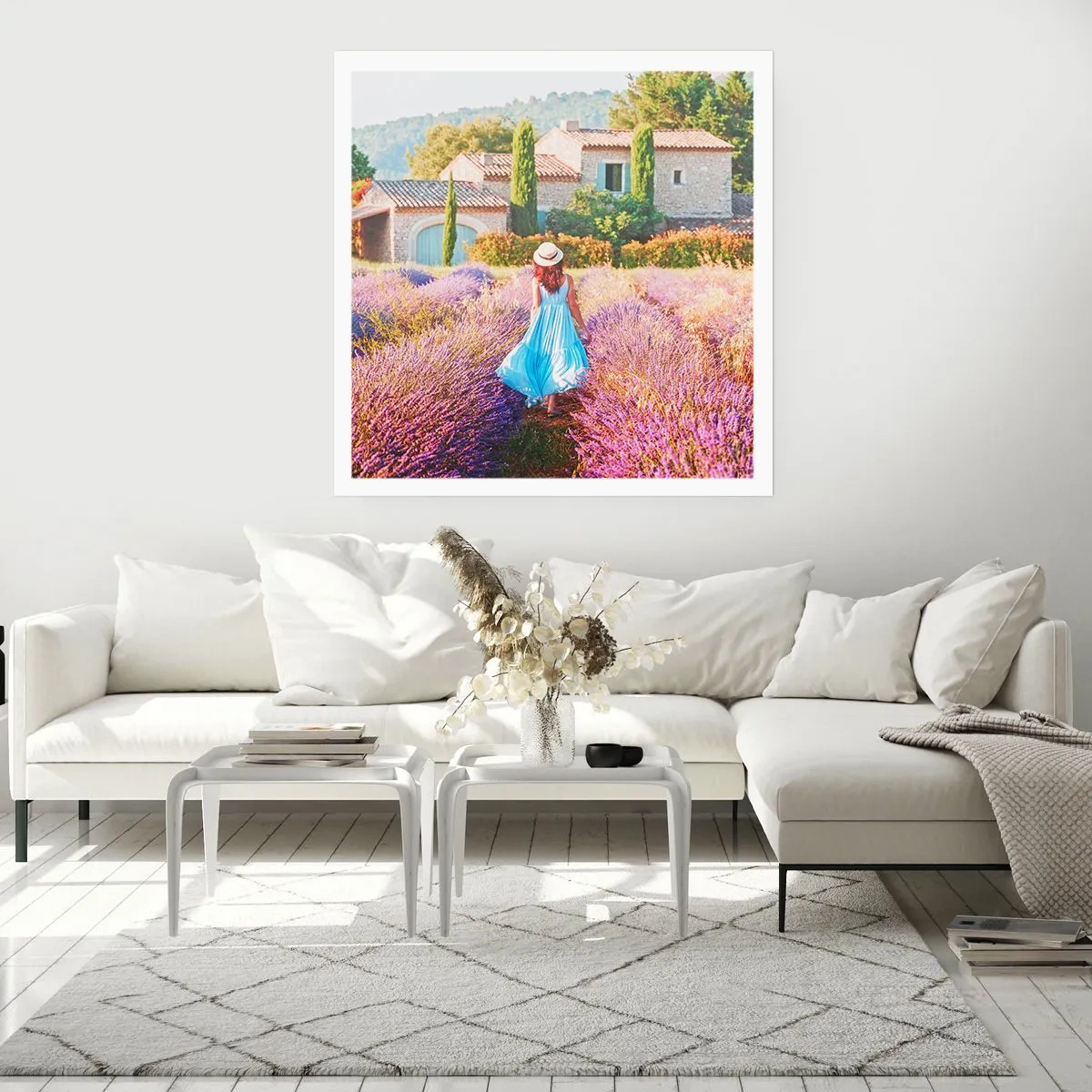 Affiche - Poster - Fille de la lavande - 60x60 cm
