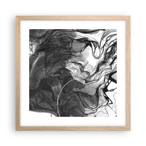 Affiche dans un chêne clair - Poster - Emmêlé dans les rêves - 40x40 cm