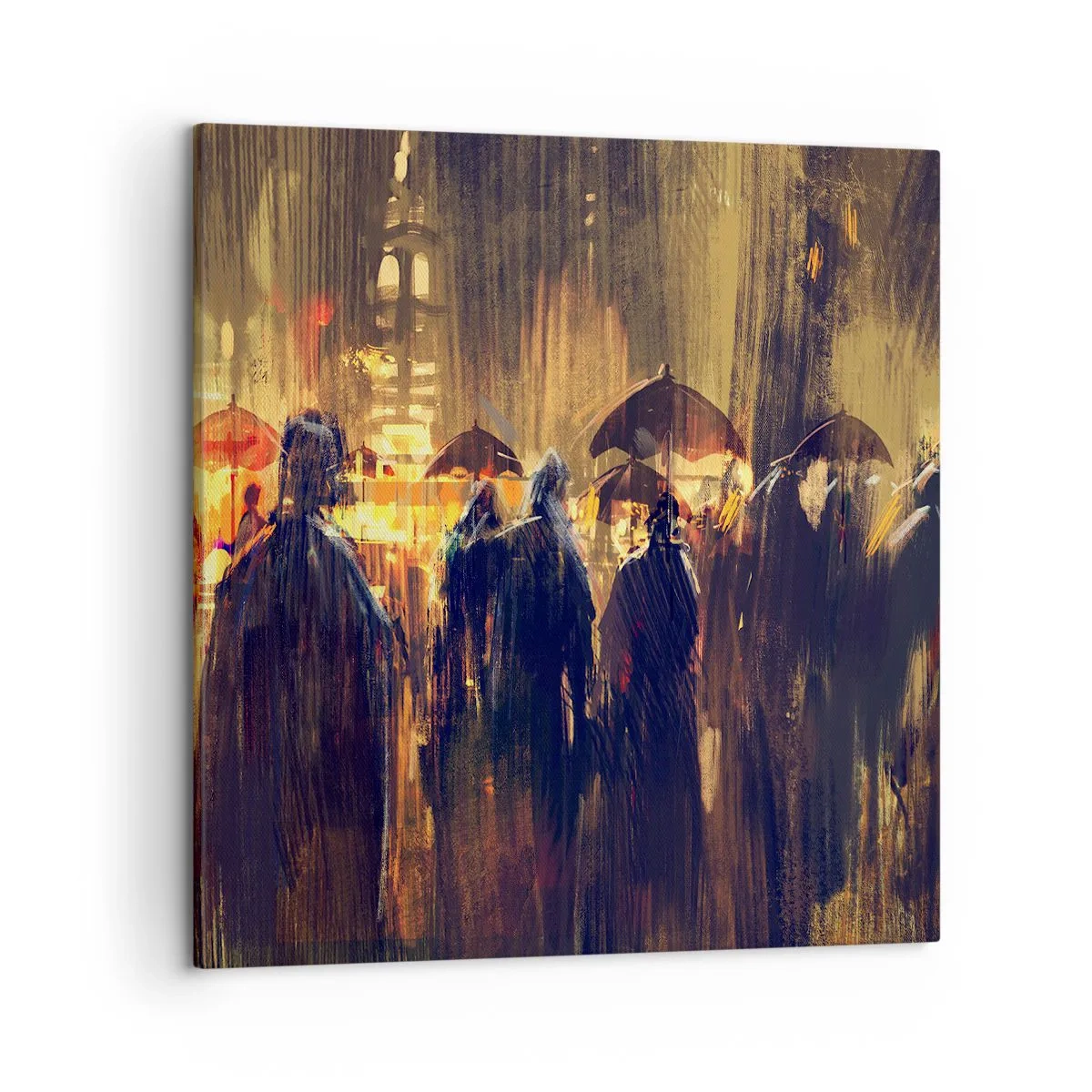 Impression sur toile - Image sur toile - Adeptes de la pluie - 50x50 cm
