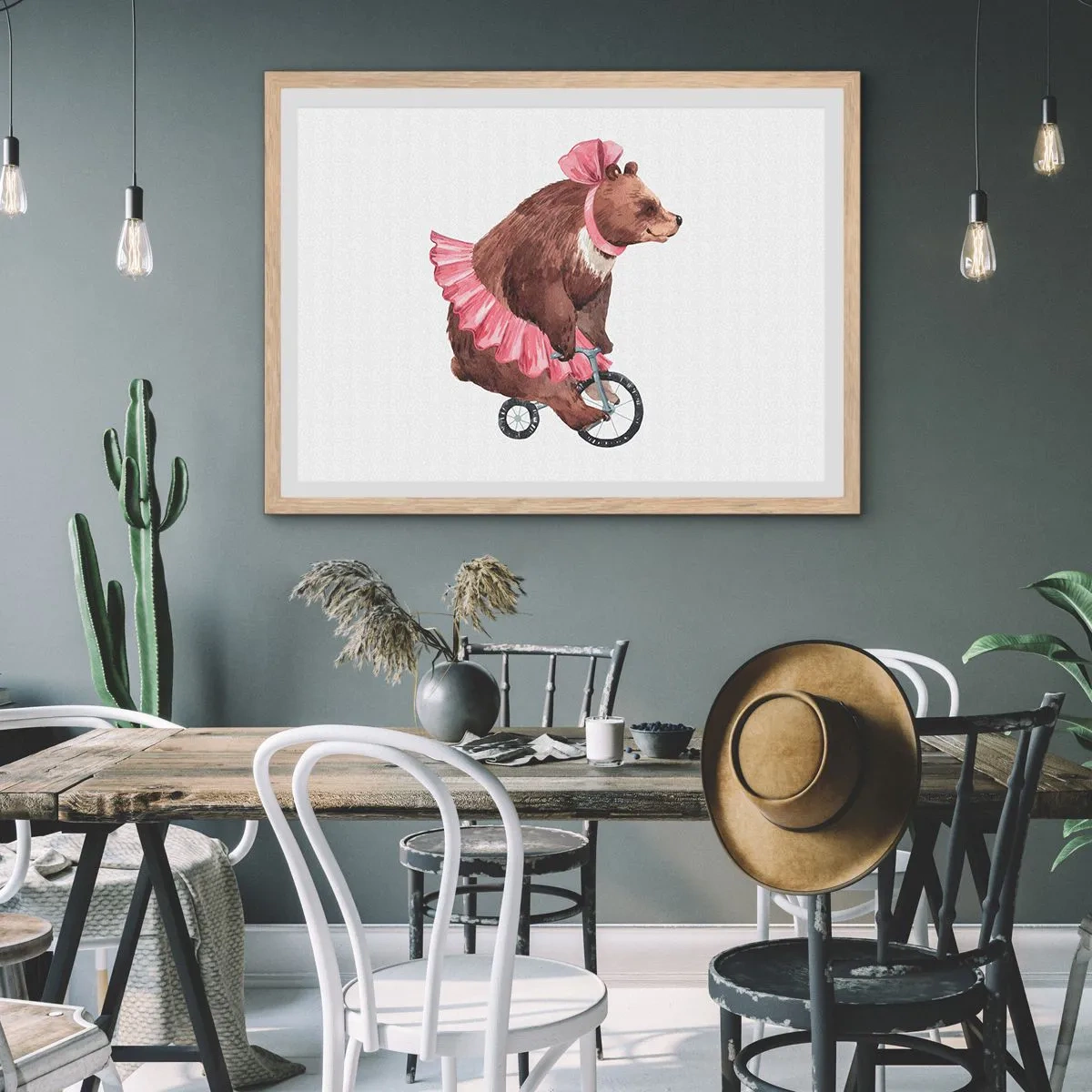 Affiche dans un chêne clair - Poster - Quel cirque ! - 40x30 cm