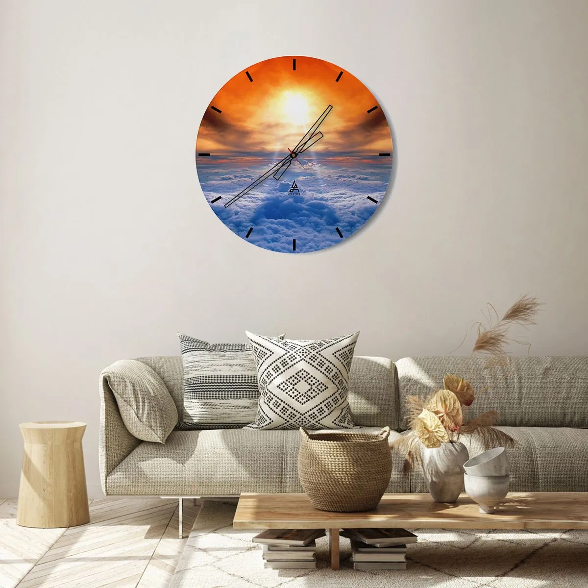 Horloge murale - Pendule murale - Paysage mystique - 30x30 cm