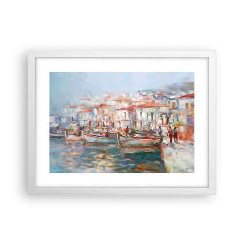 Affiche dans un cadre blanc - Poster - Vacances pastelles - 40x30 cm