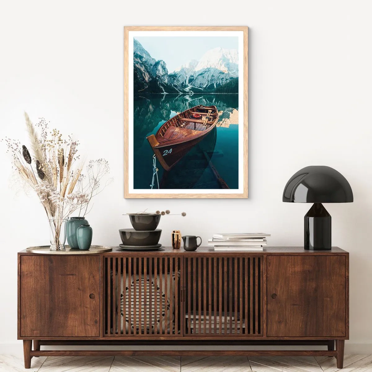 Affiche dans un chêne clair - Poster - Comme peint sur du verre - 61x91 cm