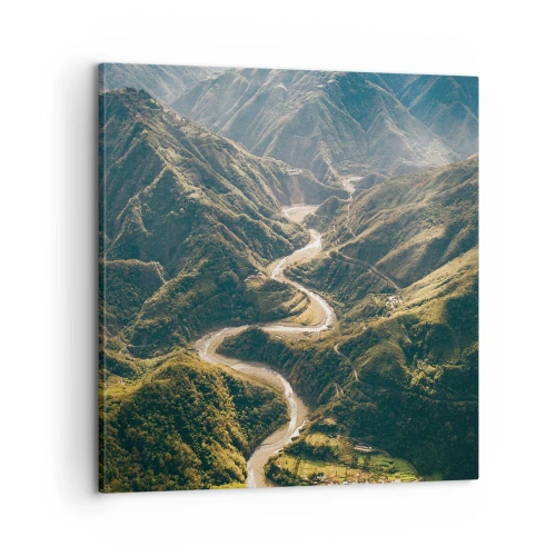 Impression sur toile - Image sur toile - Directement du coeur des montagnes - 60x60 cm