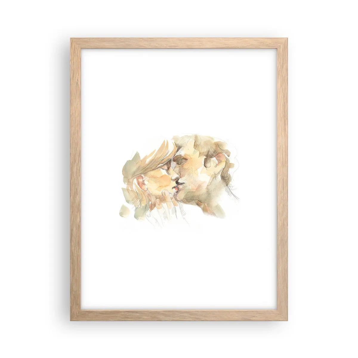 Affiche dans un chêne clair - Poster - A moitié trouvé ? - 30x40 cm