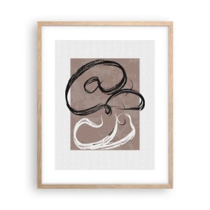 Affiche dans un chêne clair - Poster - Composition – la recherche de la plénitude - 40x50 cm